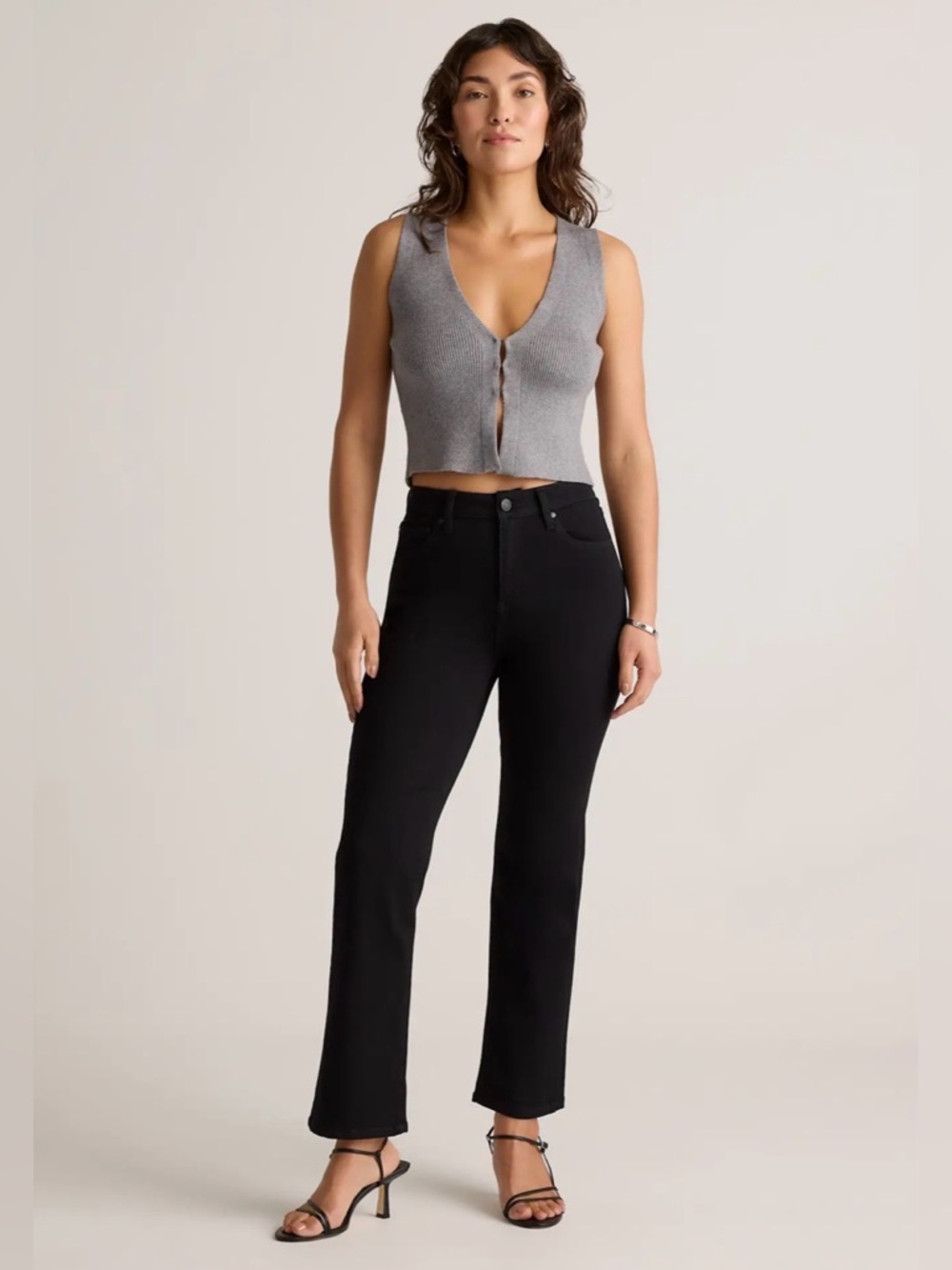 Quince Women’s Bella Stretch Straight Jeans NWT Black Size 30 - Picture 13 of 14